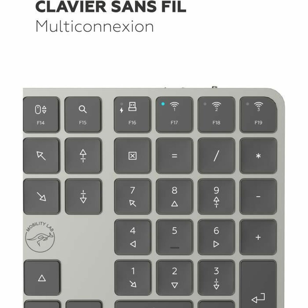 Clavier Mobility Lab KP430W Gris