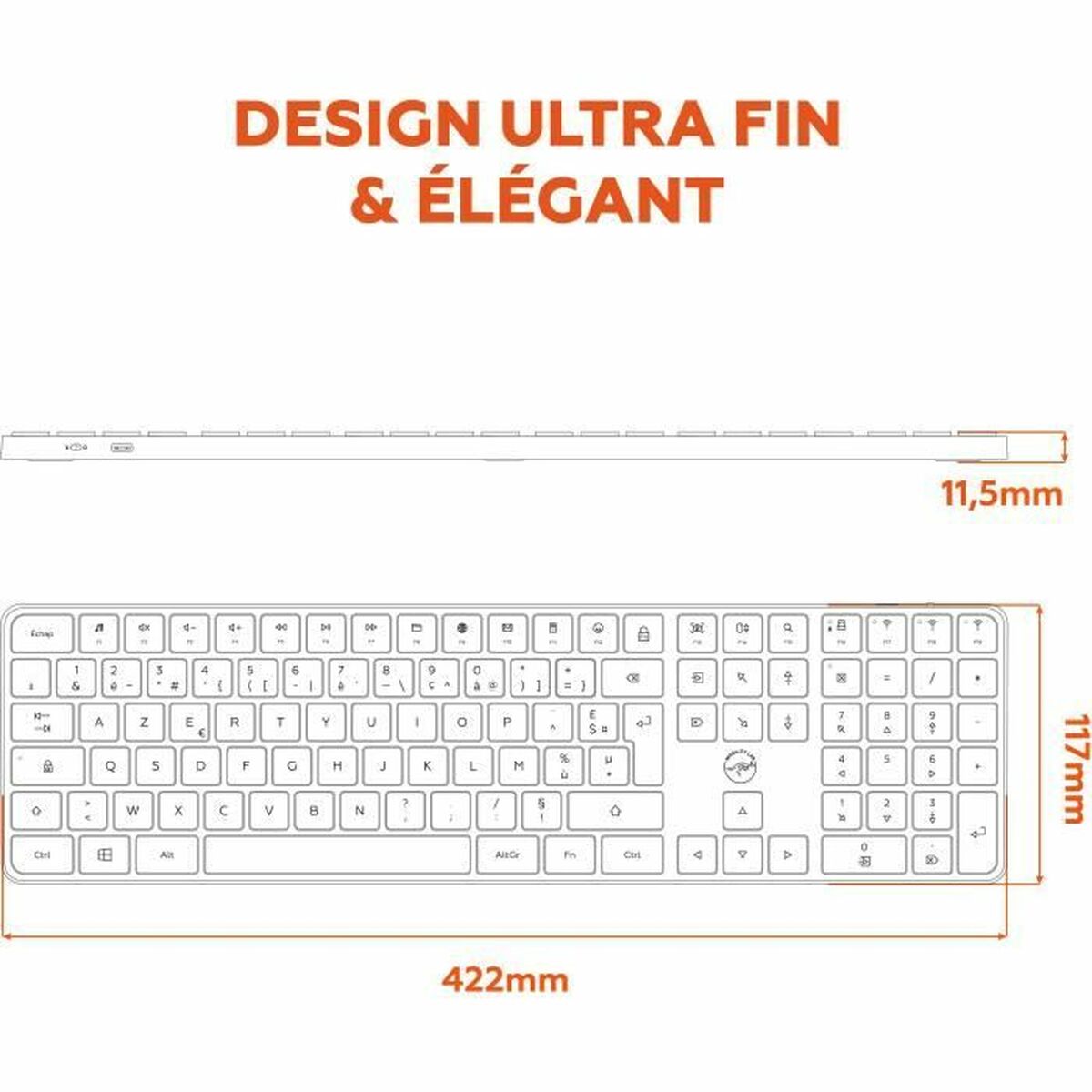 Clavier Mobility Lab KP430W Gris