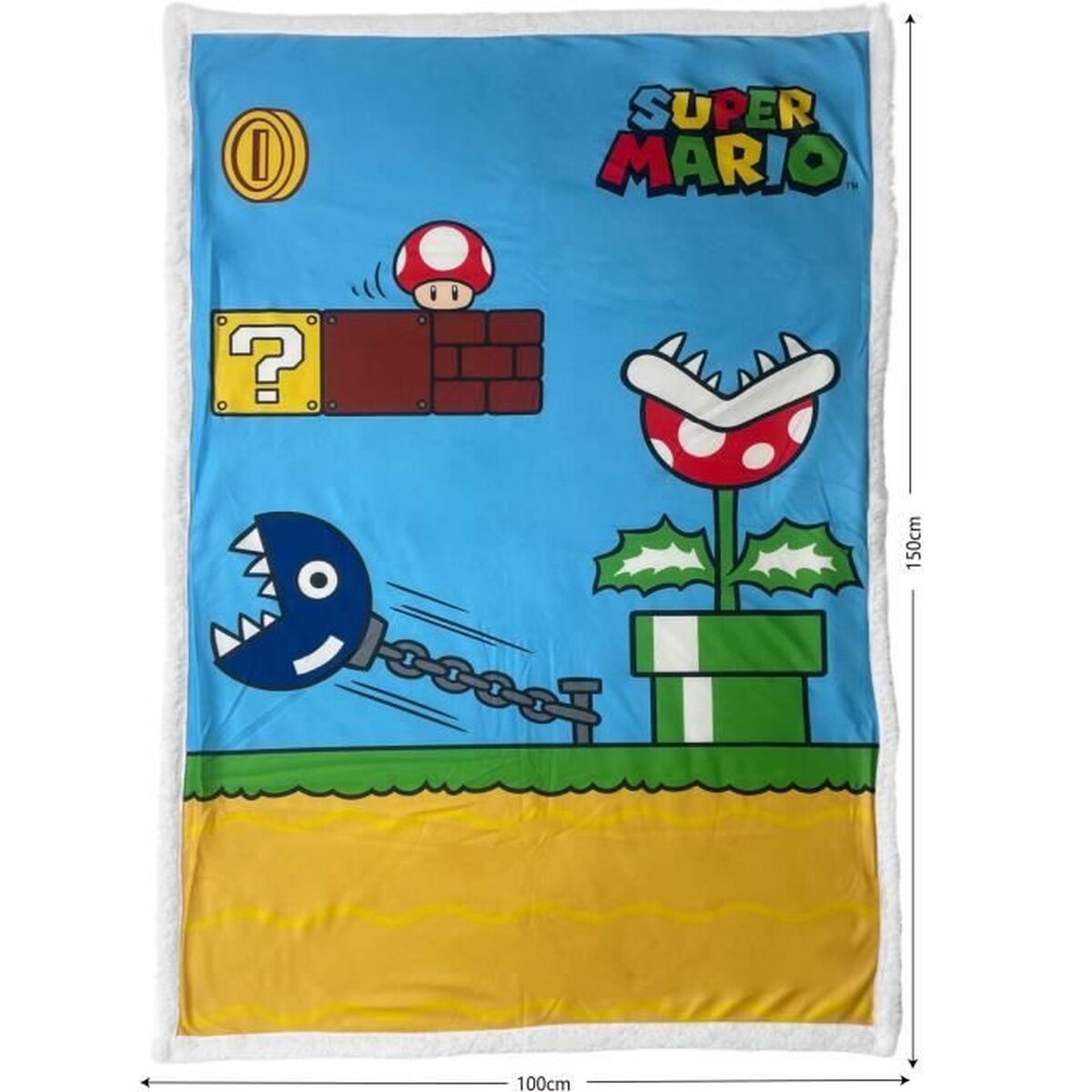 Couverture Mario Bros 31 x 8 x 31 cm Multicouleur Carreaux Ecossais