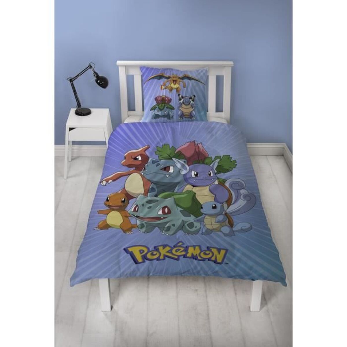 Parure de couette Pokémon 25 x 4 x 30 cm Bleu Lit 2 persones 2 Pièces
