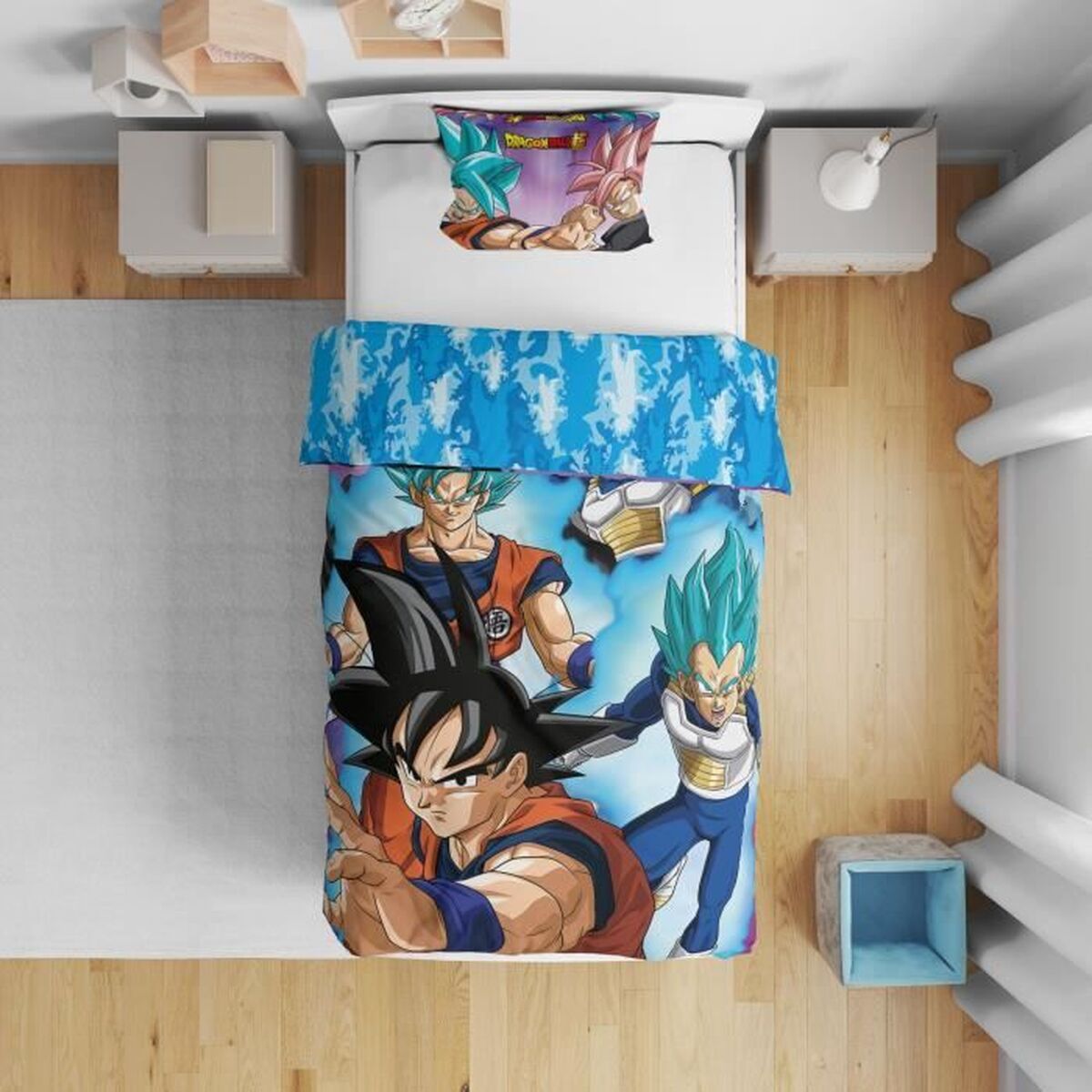 Parure de couette Dragon Ball 25 x 5 x 29 cm Multicouleur Lit 2 persones 2 Pièces