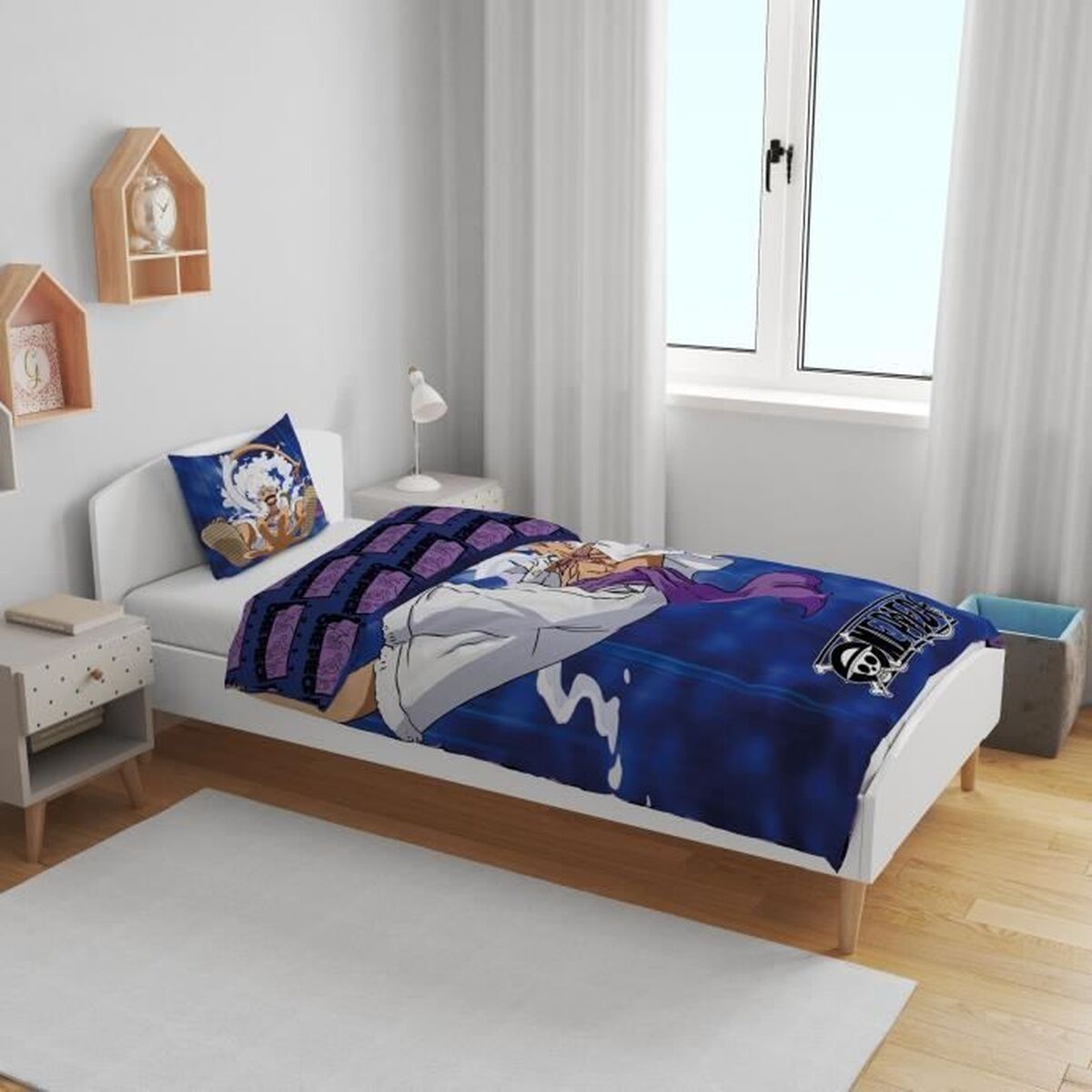 Parure de couette One Piece Bleu Lit 2 persones 2 Pièces
