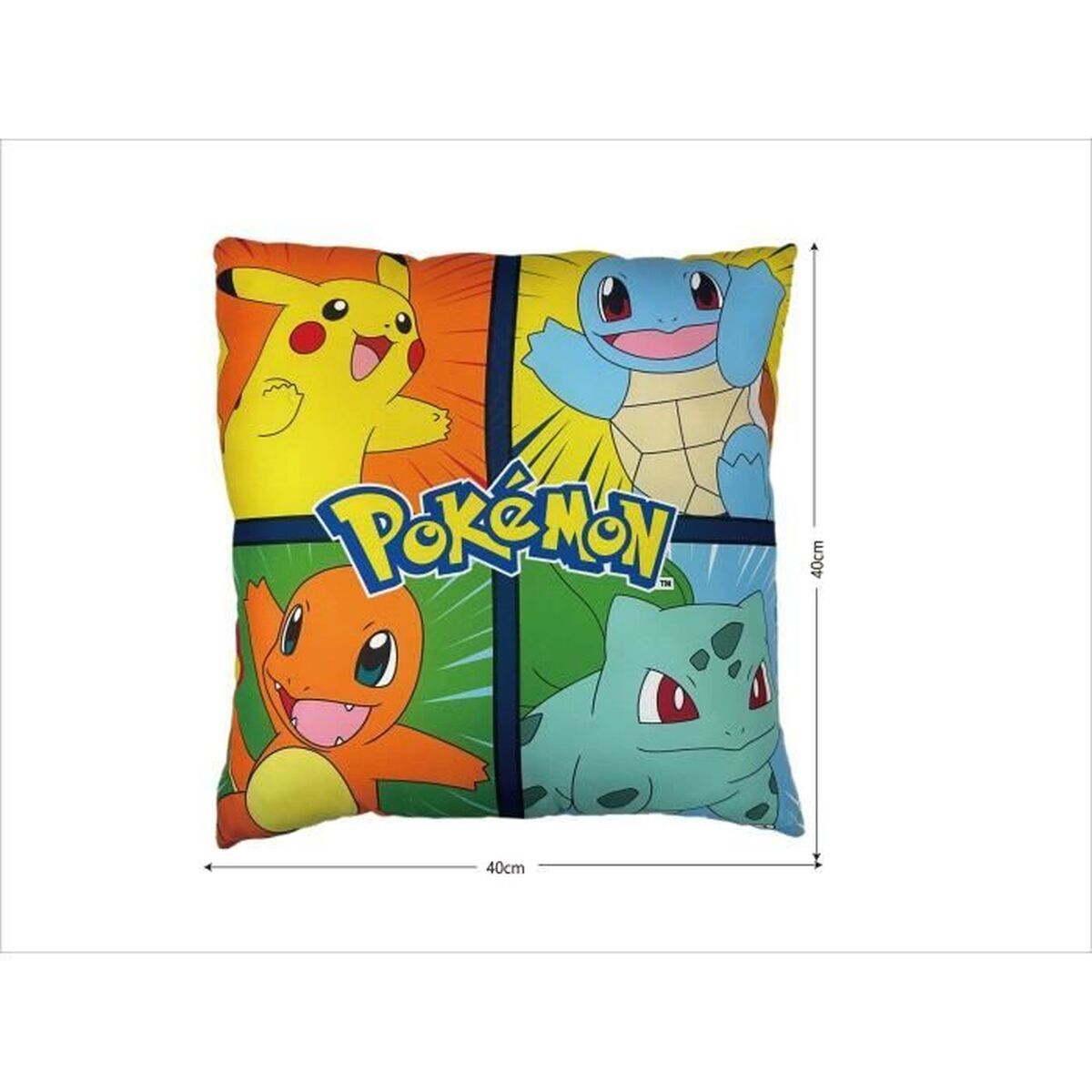 Coussin Pokémon 41 x 3 x 39 cm Multicouleur Polyester Enfant