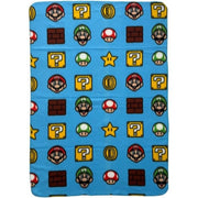 Couverture Mario Bros Multicouleur Carreaux Ecossais
