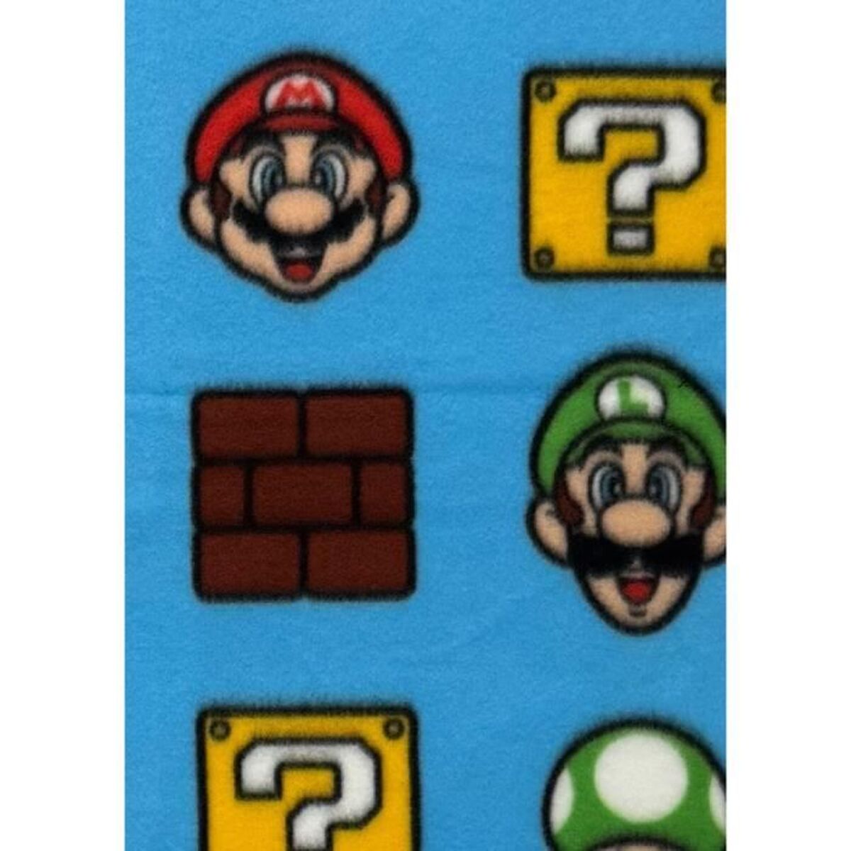 Couverture Mario Bros Multicouleur Carreaux Ecossais