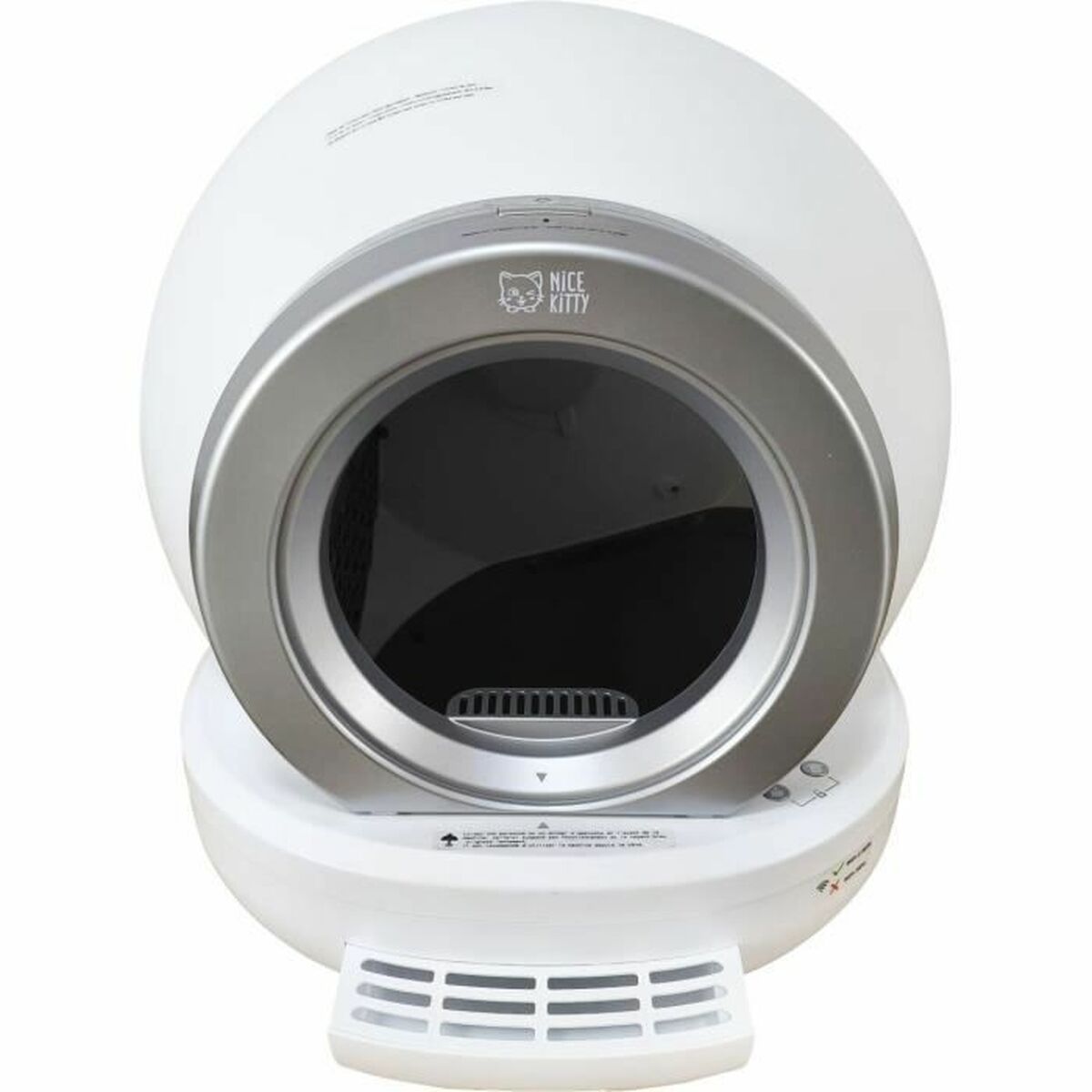 Bac à litière pour chats Blanc Gris