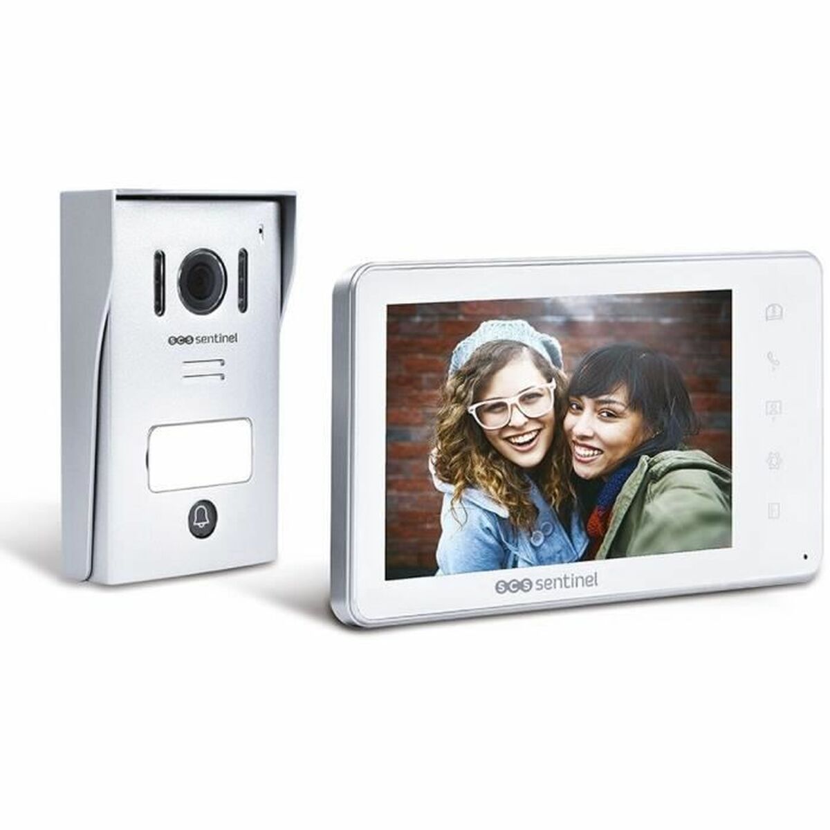 Interphone Vidéo Intelligent SCS SENTINEL VisioKit 7 Blanc Aluminium ABS