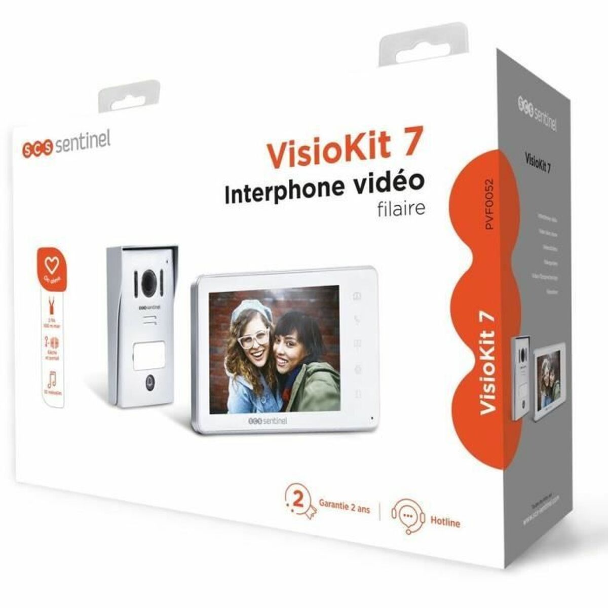 Interphone Vidéo Intelligent SCS SENTINEL VisioKit 7 Blanc Aluminium ABS