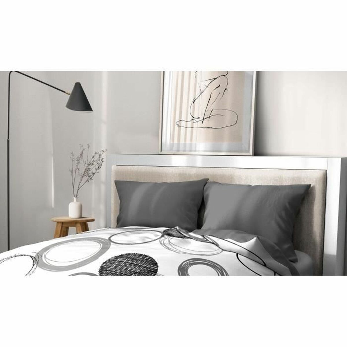 Taie d'oreiller HOME LINGE PASSION Gris