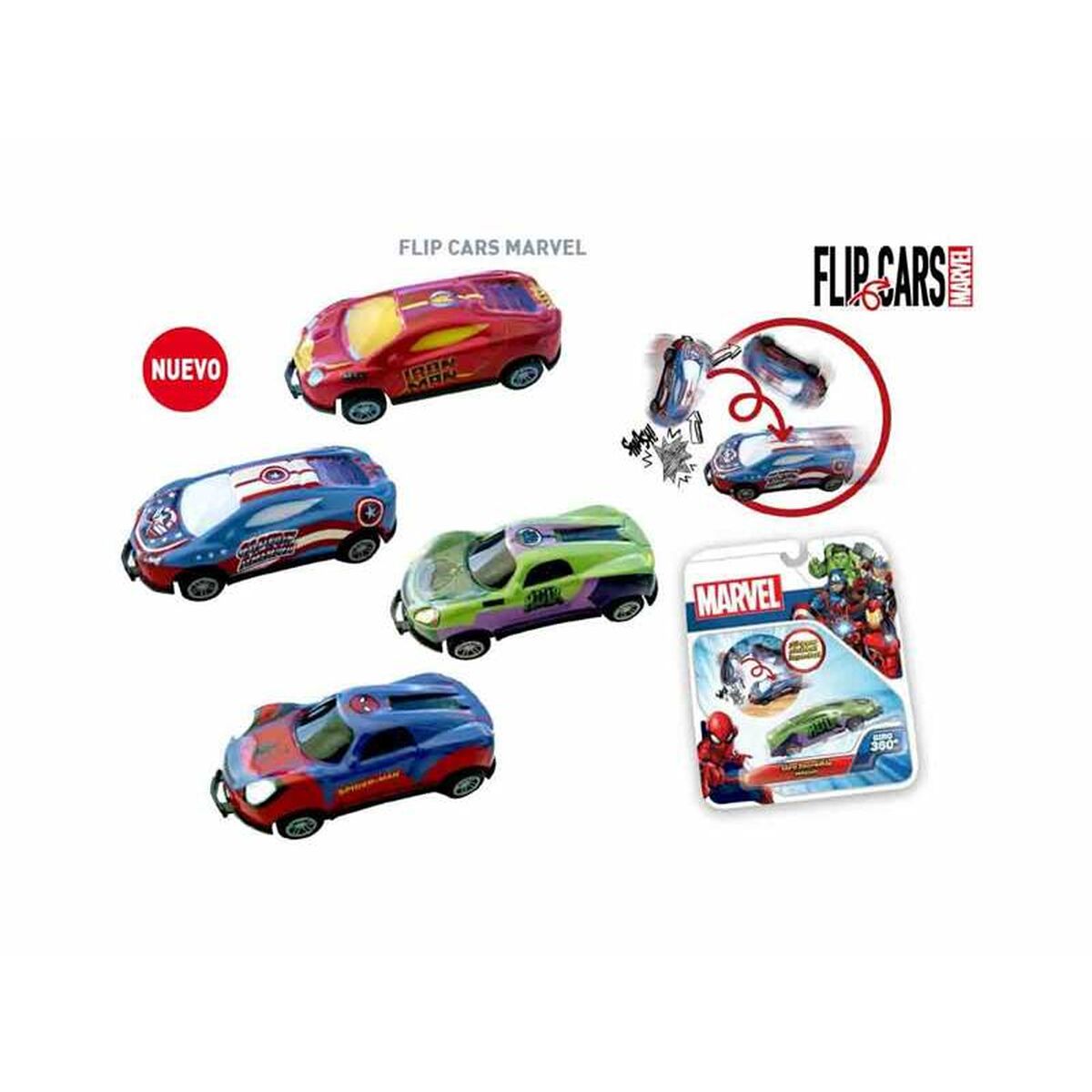 Petite voiture-jouet Bandai Flip Cars Marvel
