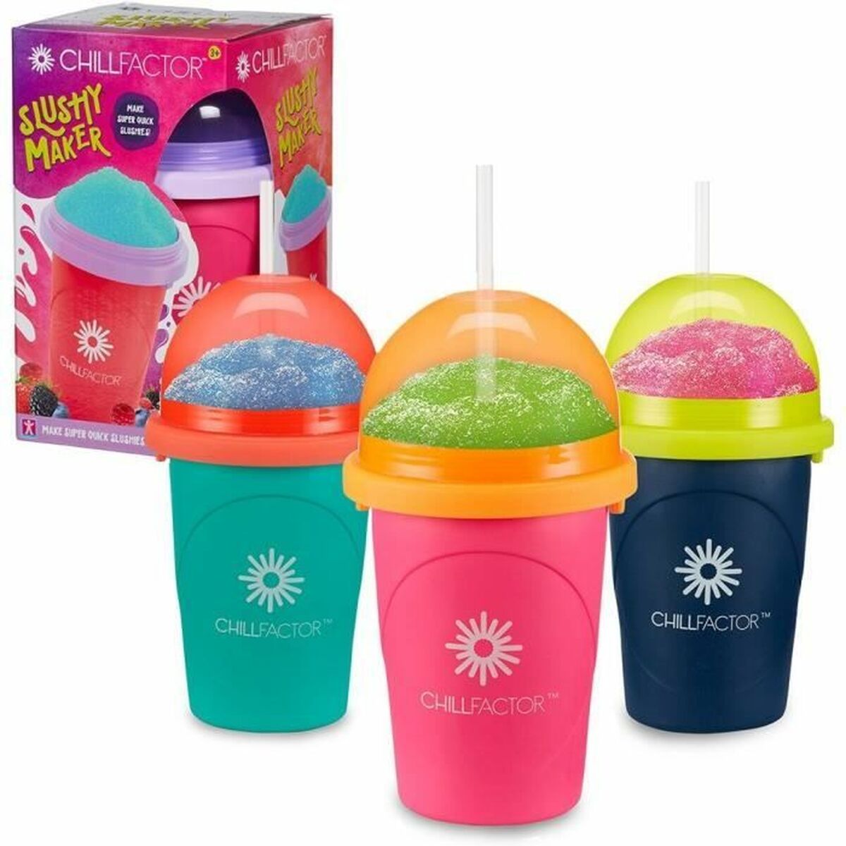 Verre pour Glaces Alimentaires et Granités avec Recettes Bandai Chillfactor Granita Mug Rose Plastique