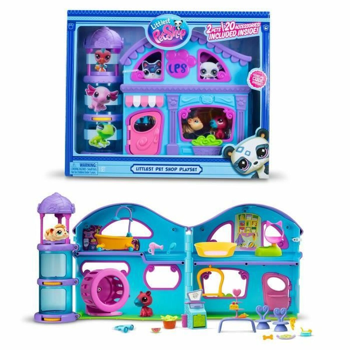 Playset Bandai The Big House Littlest Pet Shop 22 Pièces