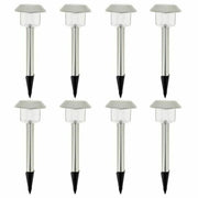 Lampe solaire Lumisky Alesia LED Argenté Acier inoxydable Blanc froid 6500K (8 Unités)