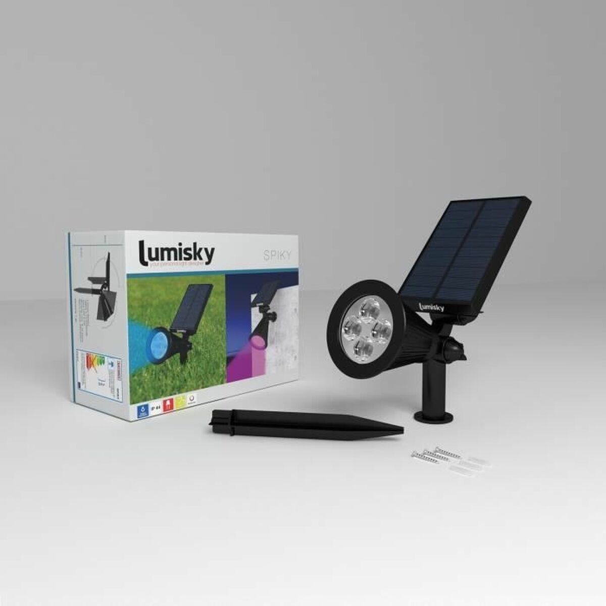 Lampe solaire Lumisky Noir rouge 200 Lm (2 Pièces) (2 Unités)