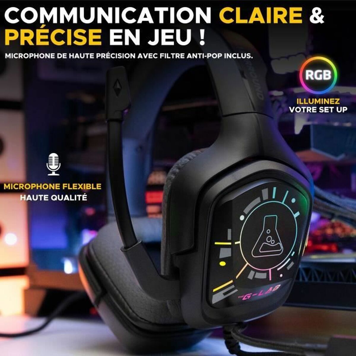 Casques avec Microphone The G-Lab KORP COBALT 7.1