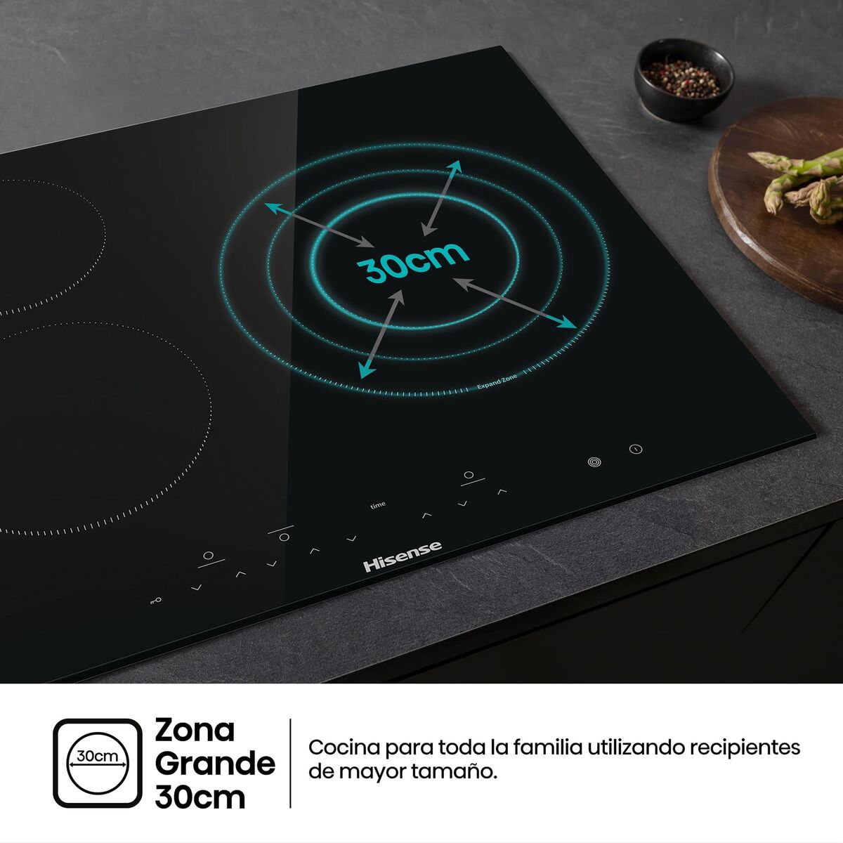 Plaque à Induction Hisense E6332BSCE 5700 W 59 cm