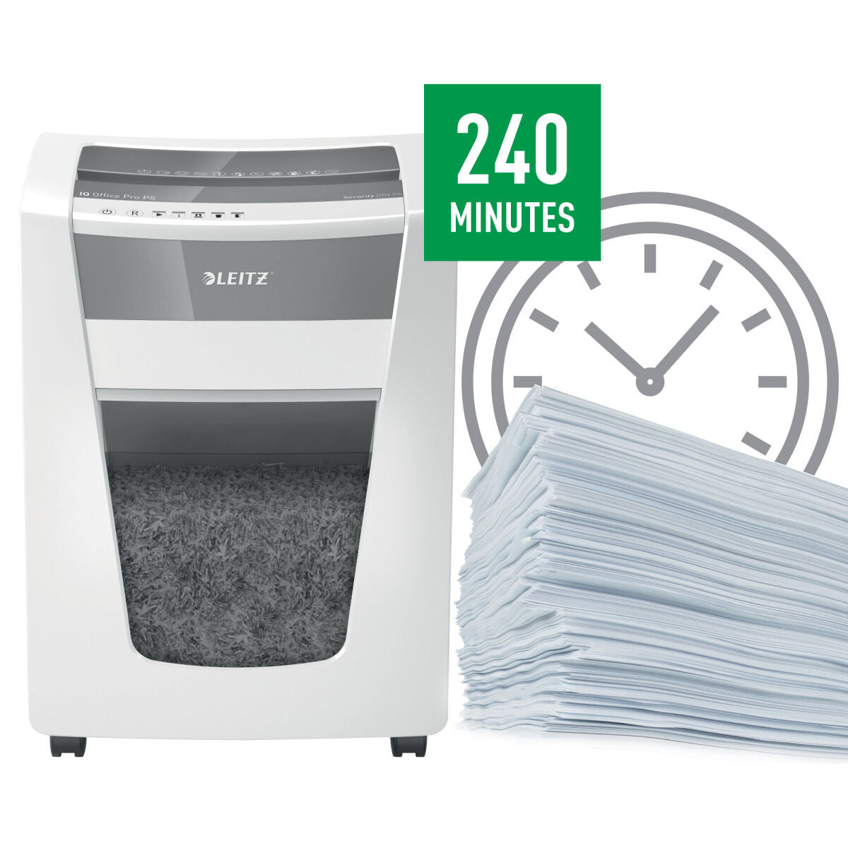 Déchiqueteuse de Papier Coupe Fine Leitz Office Pro P5 Leitz IQ 30 L