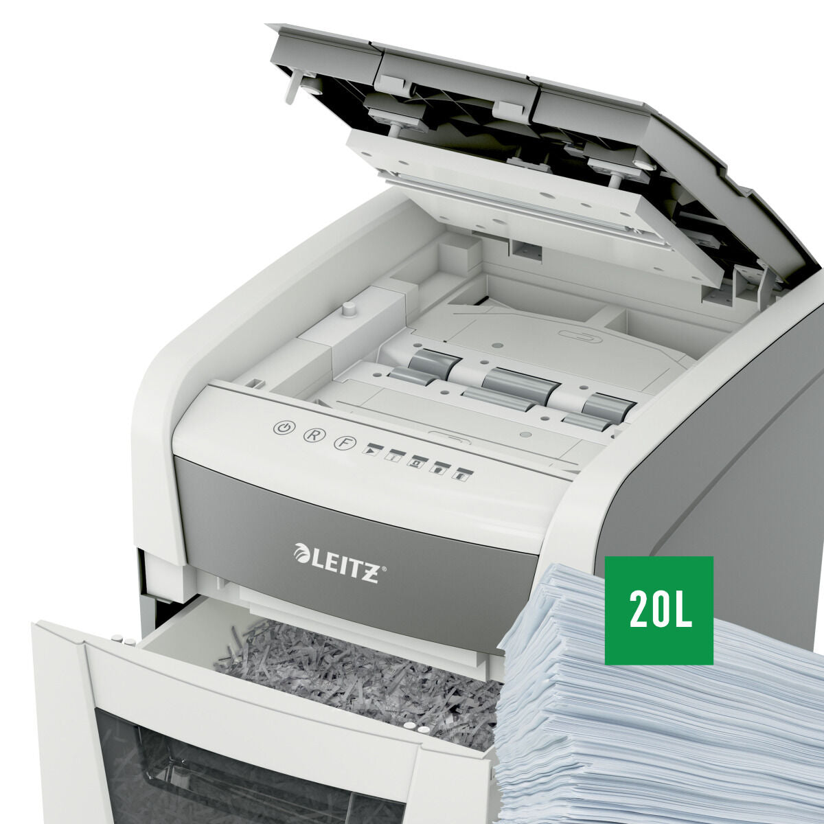 Déchiqueteuse de Papier Leitz IQ Autofeed 50X P4 20 L