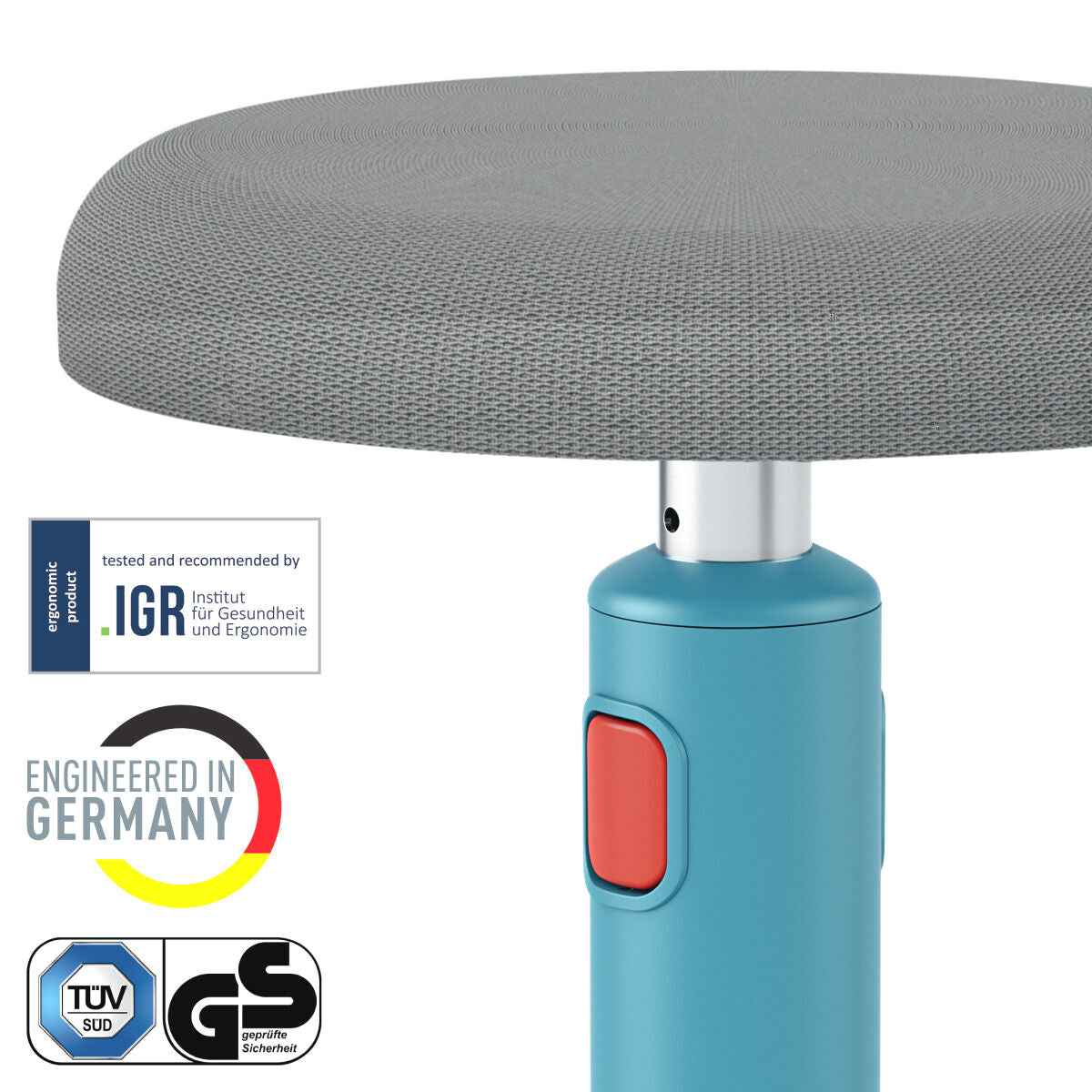Tabouret ergonomique Leitz Ergo Cosy Active Bleu Plastique