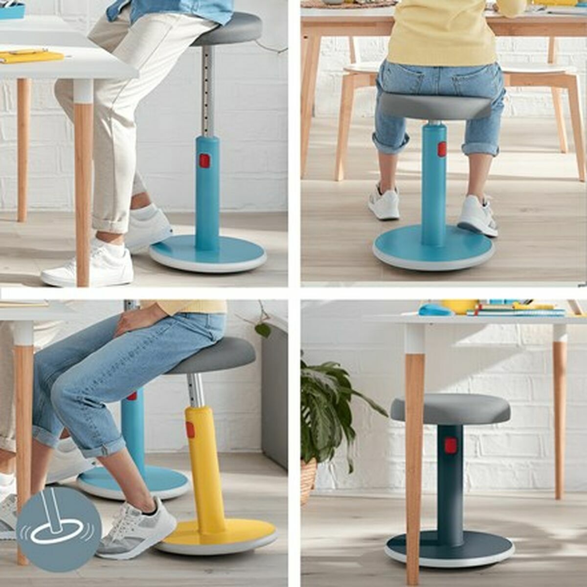 Tabouret ergonomique Leitz Ergo Cosy Active Plastique