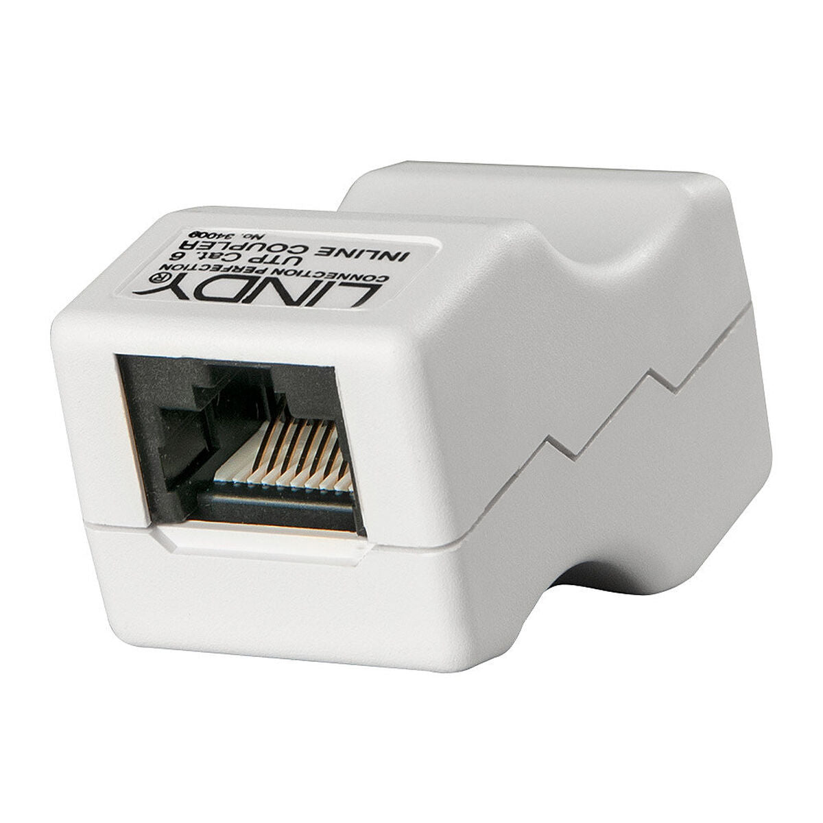 Adaptateur RJ45 LINDY 34009 Blanc Gris 1 Unité