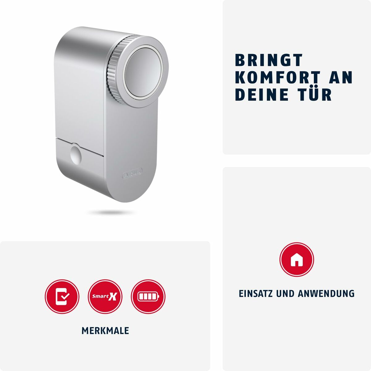 Verrouillage intelligent ABUS LOXERIS One CFA4100 S Gris Métal 17 x 9 x 29 cm