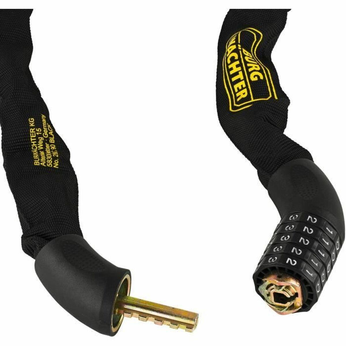 Verrouillage des clés Burg-Wachter 280 C 90 BLACK Acier Rond