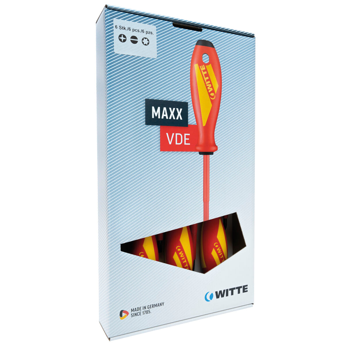 Jeu de tournevis WITTE Phillips Plate (5 Unités)