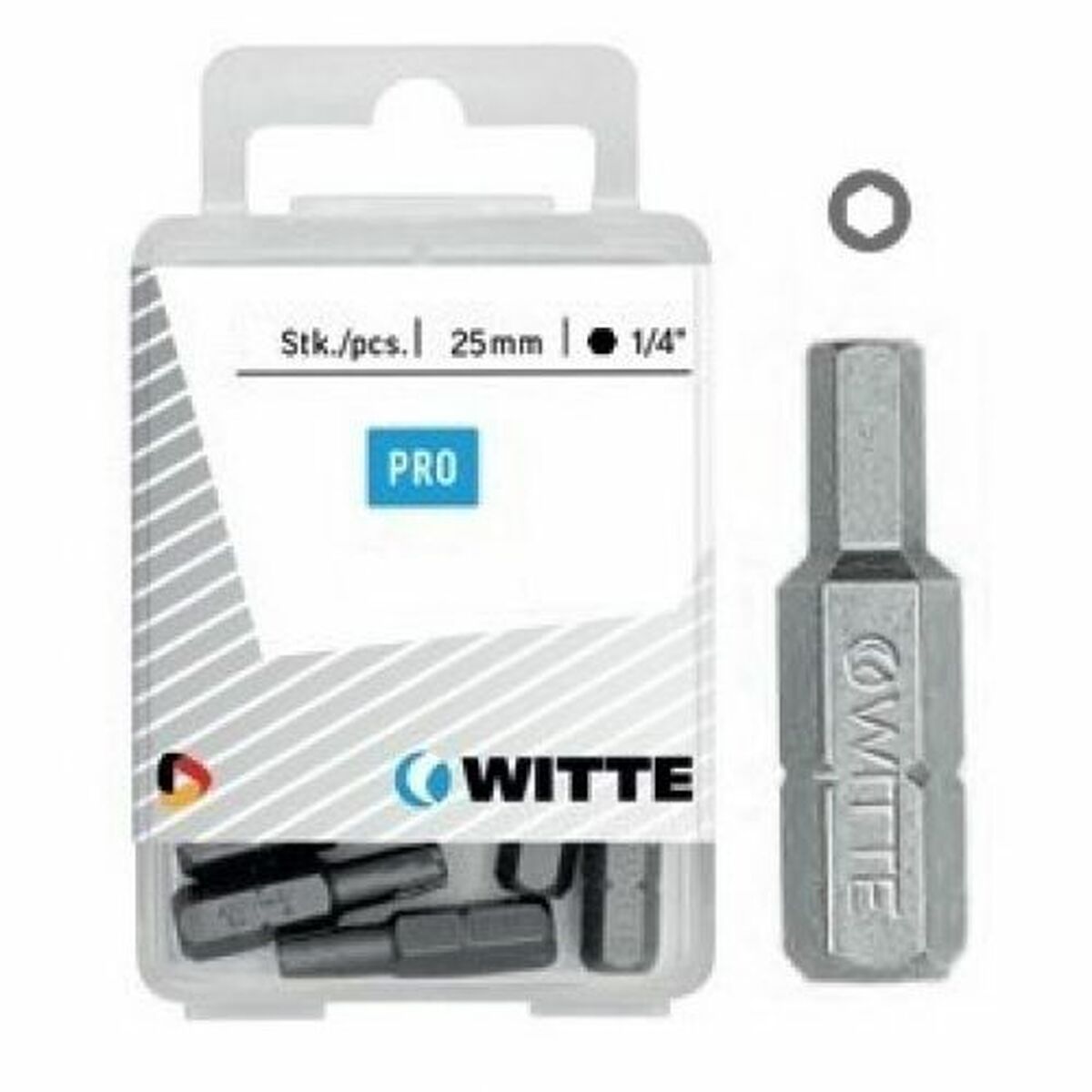 Ensemble de pointes WITTE Hex Hexagonal 10 Unités 10 Pièces