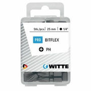Ensemble de pointes WITTE PH 2 BITFLEX PH2 25 Unités 25 Pièces
