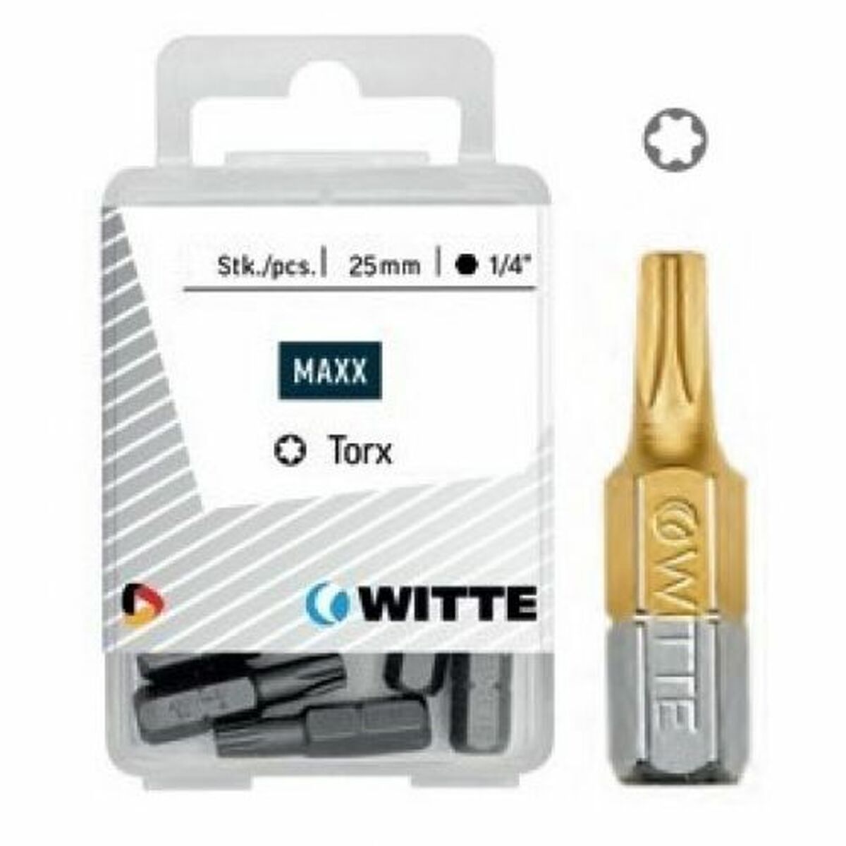 Ensemble de pointes WITTE TX Torx TX 10 1/4" 5 Unités