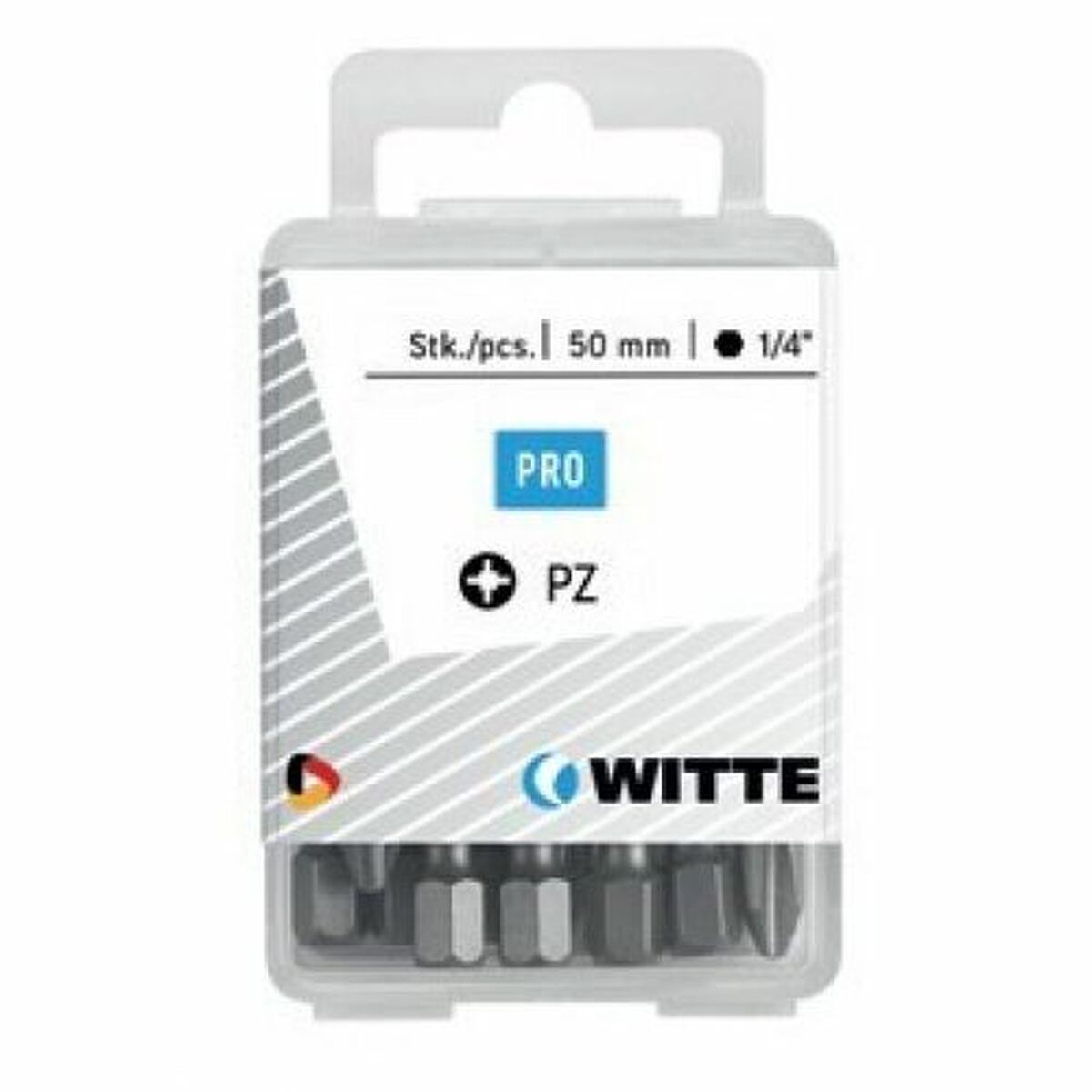Ensemble de pointes WITTE Pozidriv PZ1 10 Unités 10 Pièces