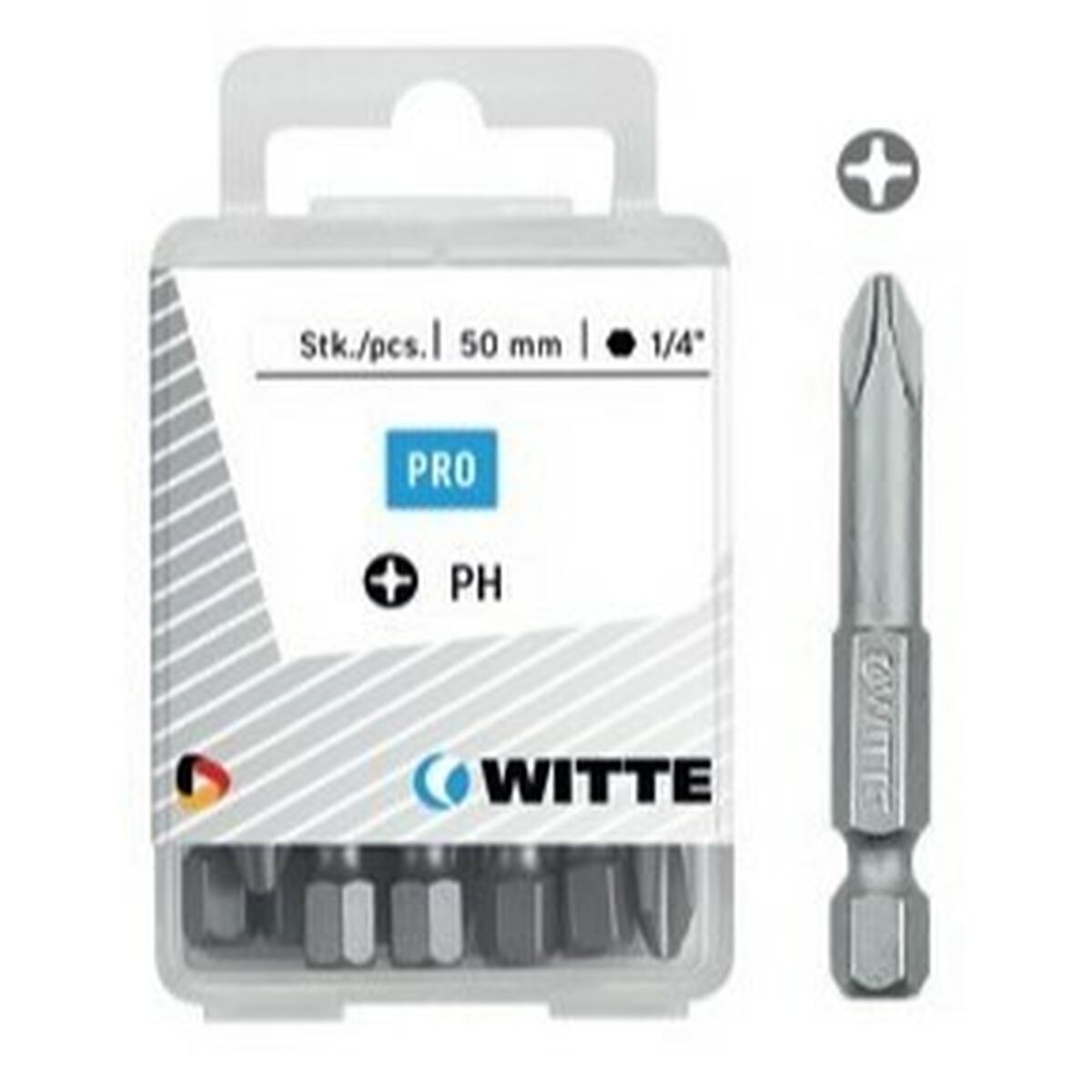 Ensemble de pointes WITTE Phillips PH2 5 Unités