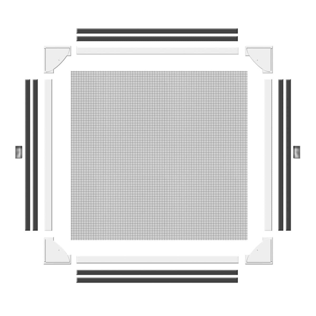 Moustiquaire Schellenberg Magnétique Avec cadre Fibre de Verre Blanc (100 x 120 cm)