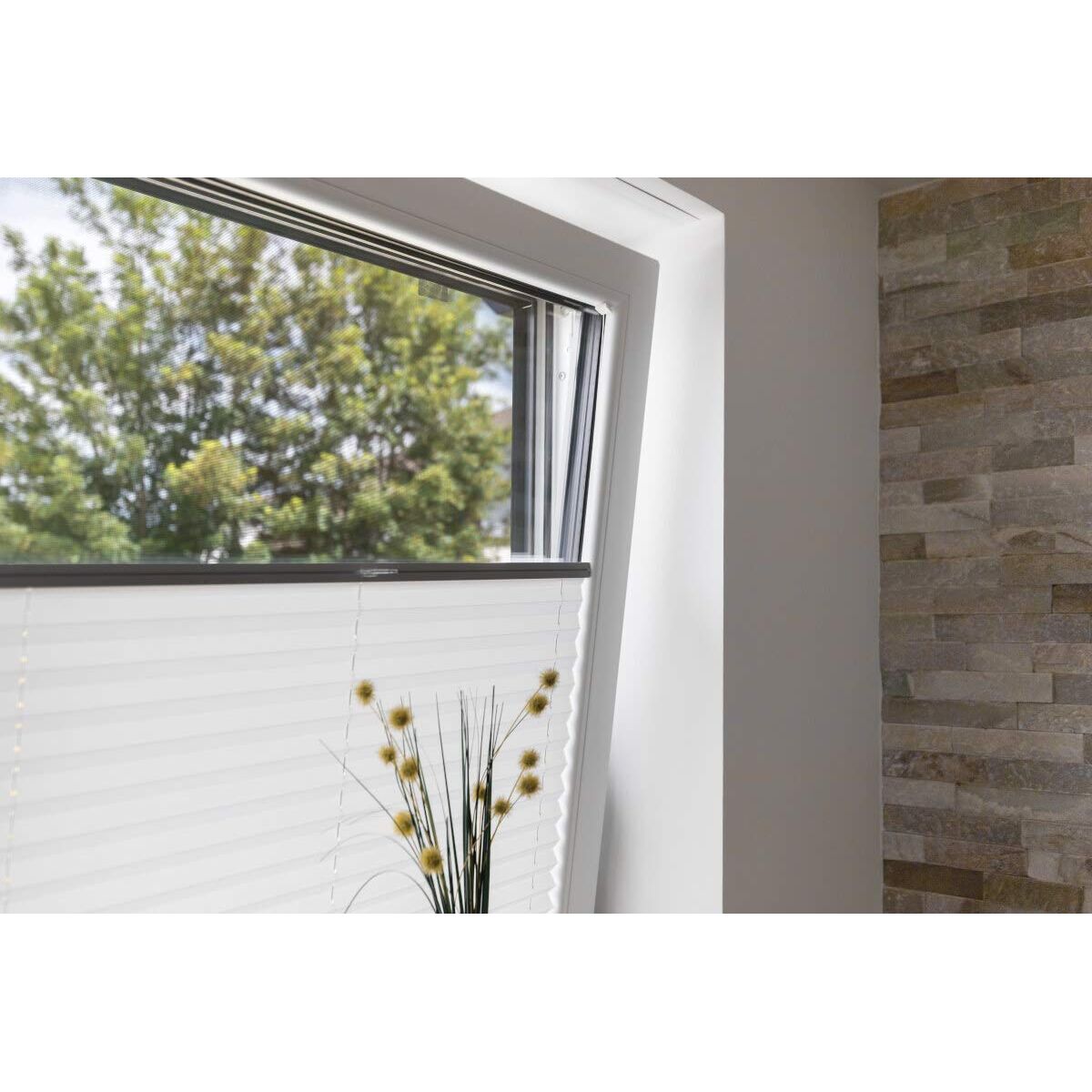 Moustiquaire Schellenberg Anthracite Fibre de Verre 5 x 100 cm Moustiquaire Adhésif