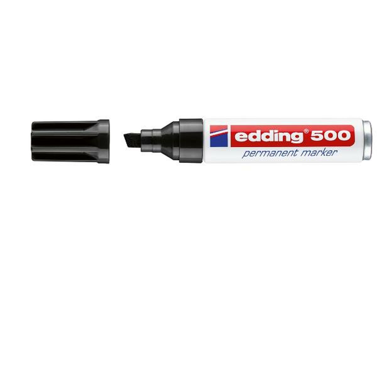 Marqueur permanent Edding 500-01 Noir 200 Pièces (3 Unités) (10 Unités)