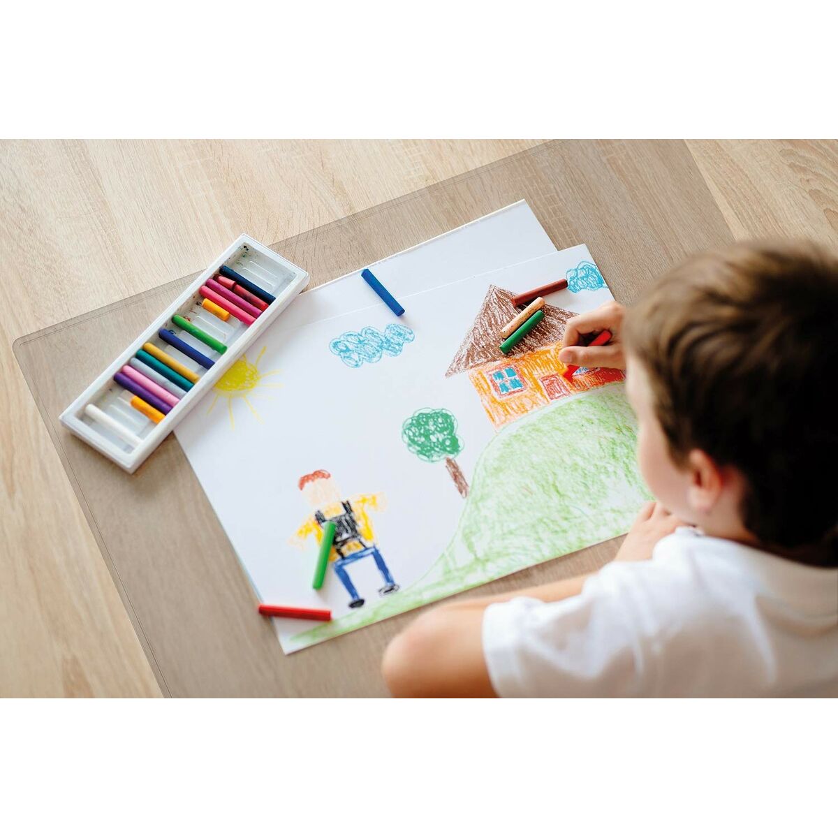 Tapis Antidérapant Durable Duraglas Bureau Transparent