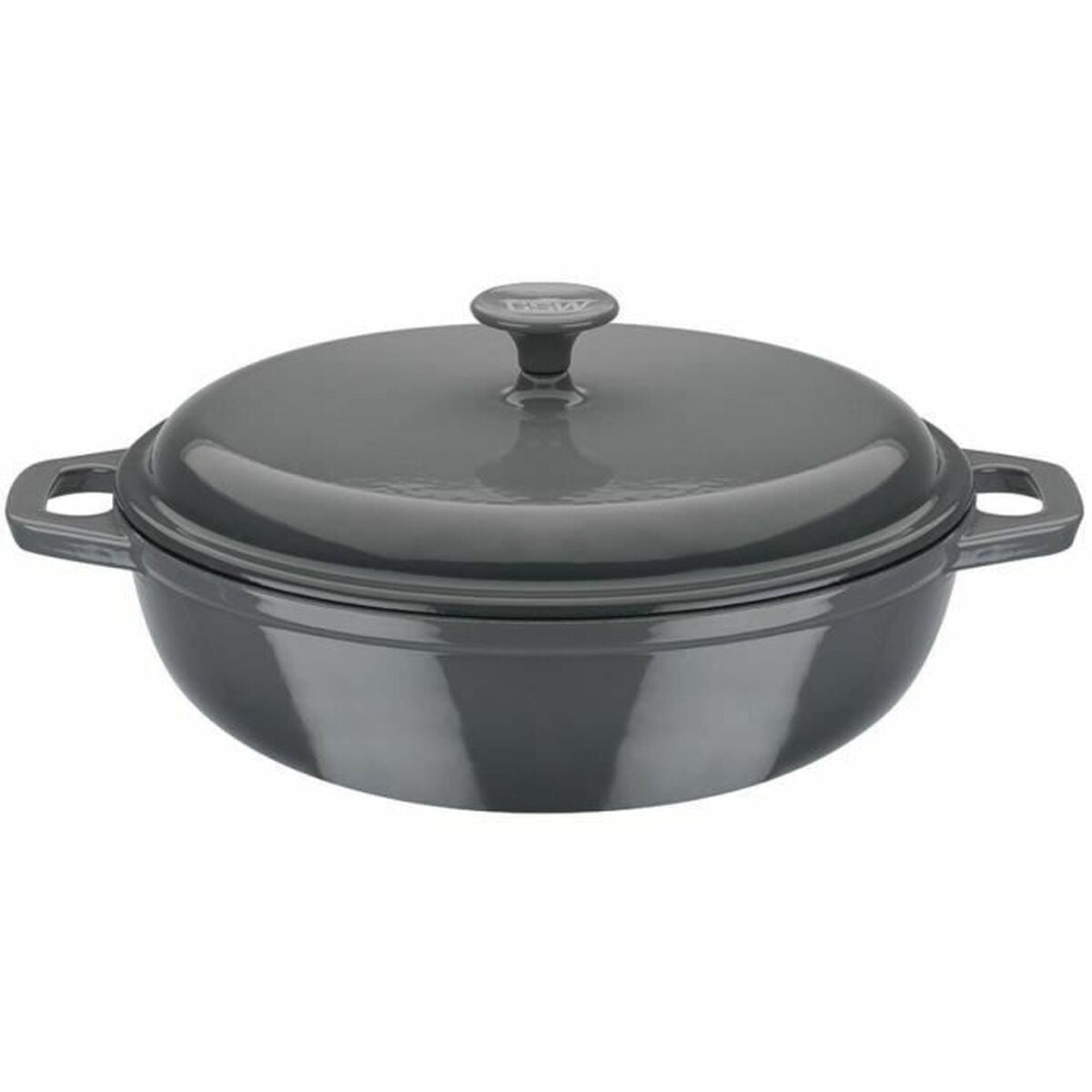 Casserole avec Couvercle GSW Gris 36 x 14 x 36 cm Fonte Ø 30 cm