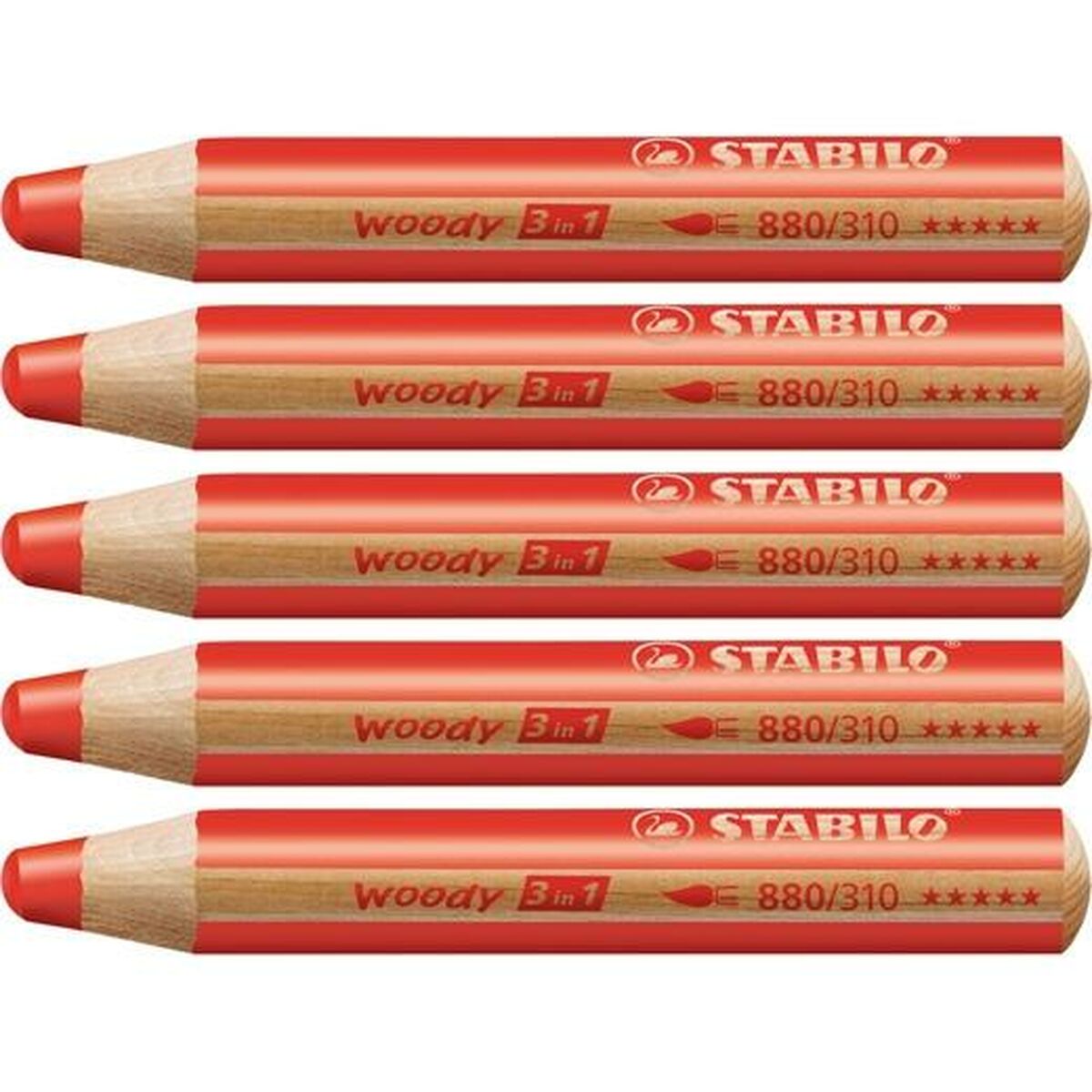 Crayons de couleur Stabilo Woody 3-en-1 (5 Unités)