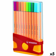Ensemble de Marqueurs Stabilo POINT 88 Multicouleur 20 Pièces (5 Unités)