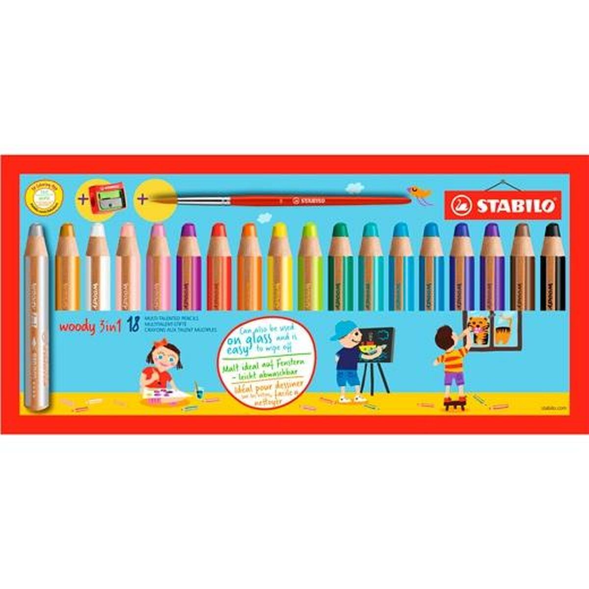 Crayons de couleur Stabilo Multicouleur 18 Pièces (2 Unités)