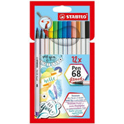 Ensemble de Marqueurs Stabilo Pen 68 Brush 12 Pièces Multicouleur