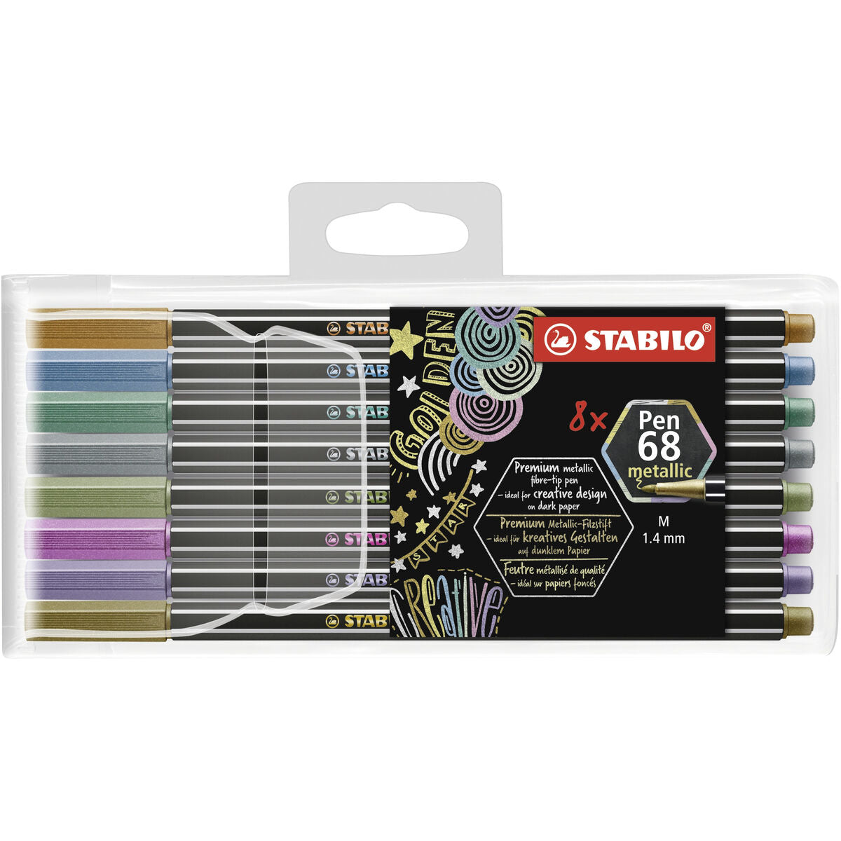 Ensemble de Marqueurs Stabilo Pen 68 Metallic 8 Pièces Multicouleur