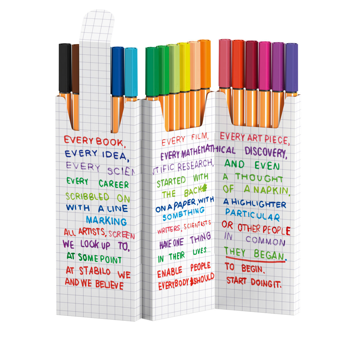 Feutres Stabilo Multicouleur 18 Pièces