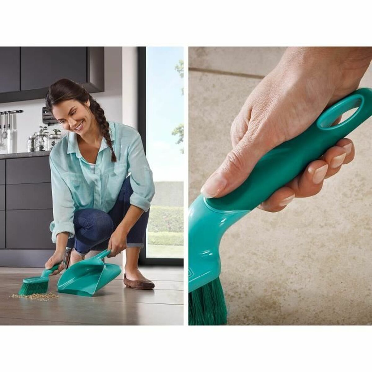 Ensemble de nettoyage balai et pelle Leifheit 41410