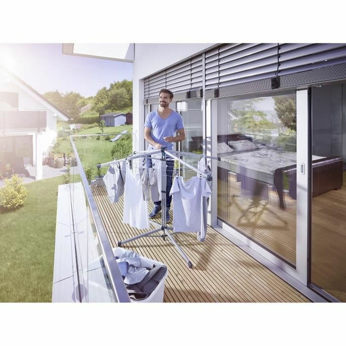 Corde à linge Leifheit LinoPop-Up 82500 Métal 4 Kg