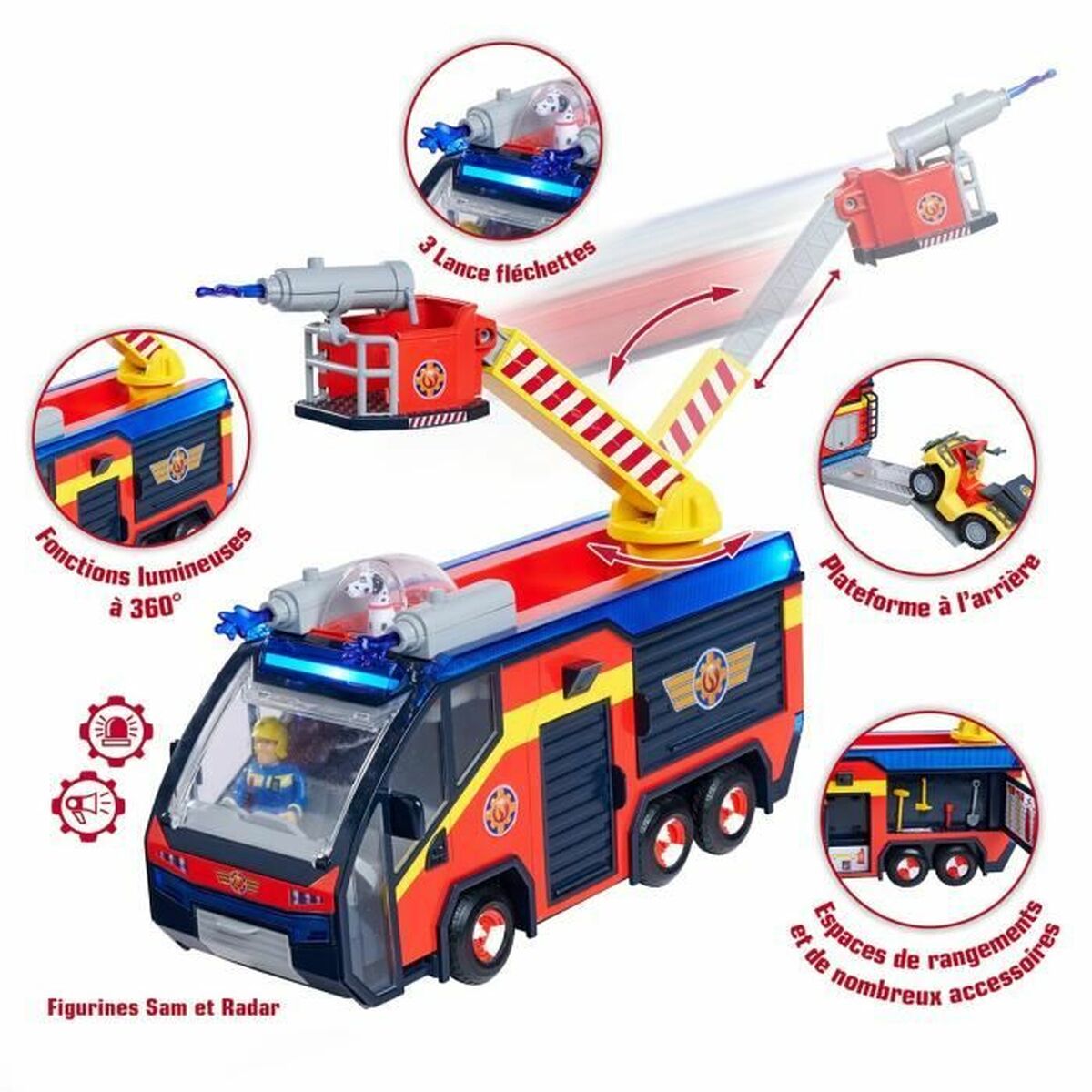 Camion de Pompiers Jupiter rouge