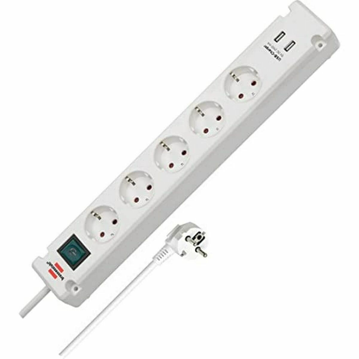 Multiprise 5 Prises avec Interrupteur Brennenstuhl Bremounta 3600 W USB x 2 (3 m)
