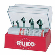 Jeu de fraises à chanfreiner (Fraises à chanfreiner) RUKO 102142T DIN 335 Acier rapide (AR) 5 Pièces