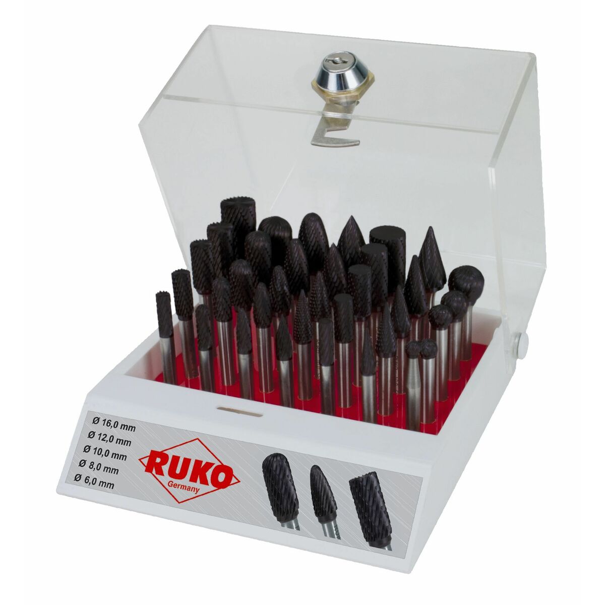 Kit de Perceuses de Fraisage pour le Forage RUKO Métal dur (HM) 35 Pièces